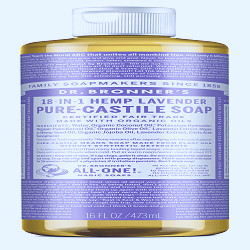 Dr. Bronner's Pure Castile Liquid Soap Lavender 16 oz - Walmart.com